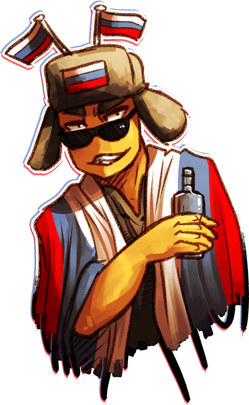 Stylized Samurai Vape Man PNG image