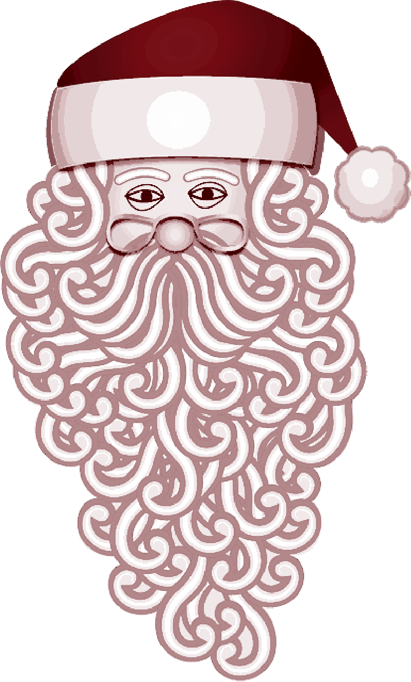 Stylized Santa Claus Portrait PNG image