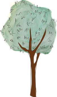 Stylized Sketchof Tree PNG image