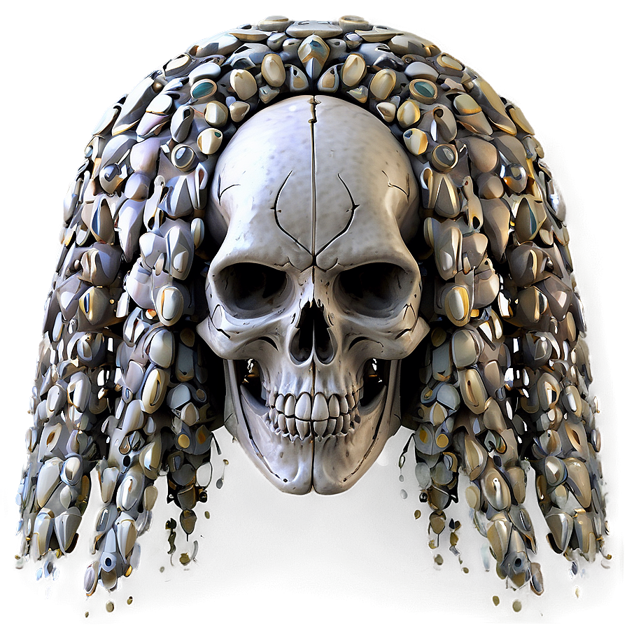 Stylized Skull Face Art Png Ijm96 PNG image