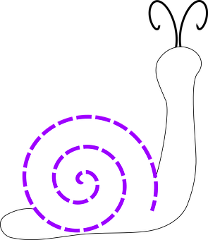 Stylized Snail Graphic PNG image