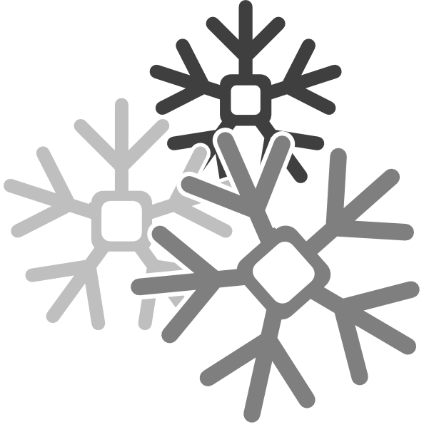 Stylized Snowflakes Graphic PNG image