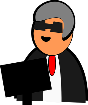 Stylized Spy Character Cartoon PNG image