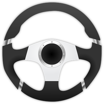 Stylized Steering Wheel Icon PNG image