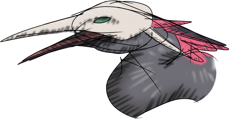 Stylized Stork Illustration PNG image