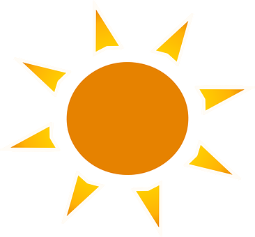 Stylized Sun Graphic PNG image