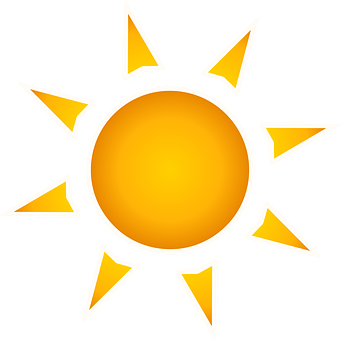 Stylized Sun Graphic PNG image