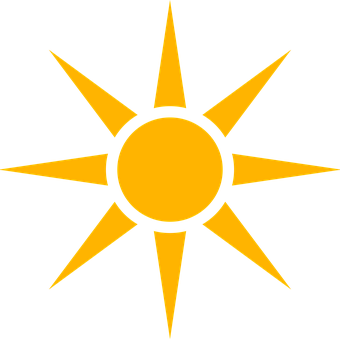 Stylized Sun Icon PNG image