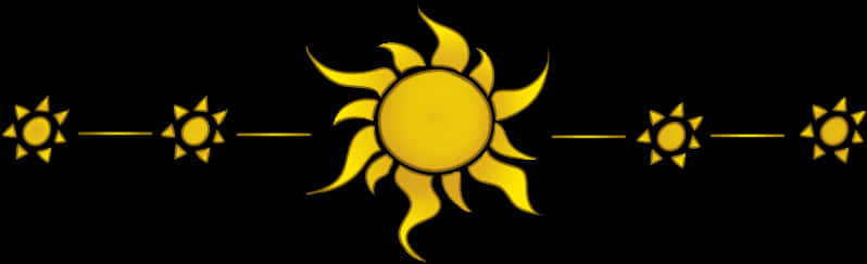Stylized Sun Sequence PNG image