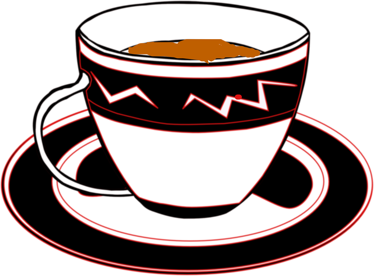 Stylized Tea Cup Graphic PNG image