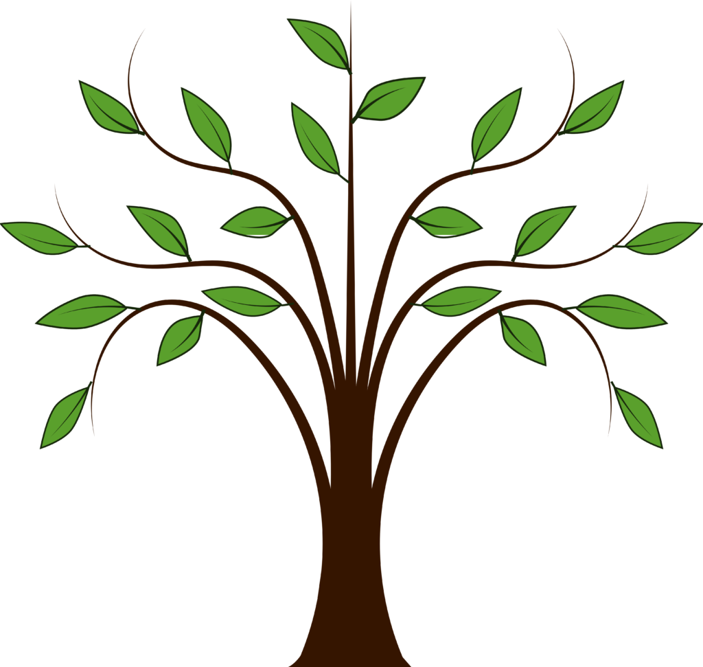 Stylized Tree Branchesand Leaves PNG image