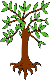 Stylized Tree Illustration PNG image