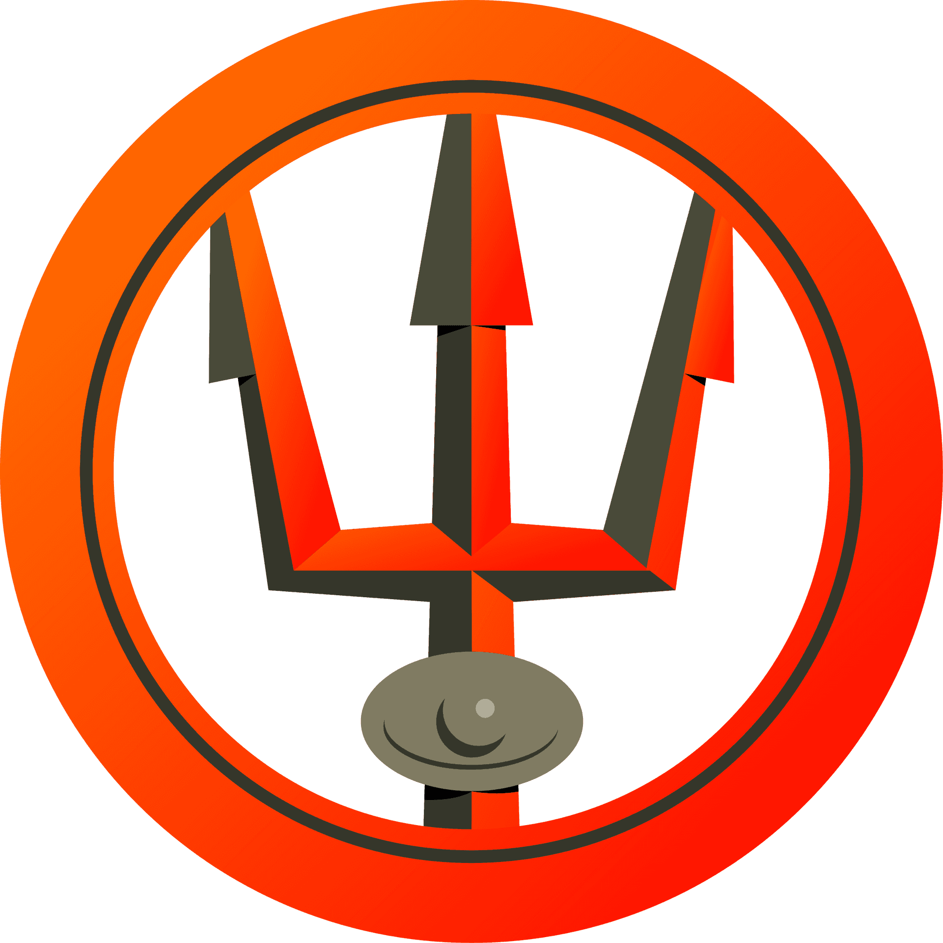 Stylized Trident Icon PNG image