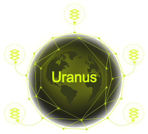 Stylized Uranus Graphic Design PNG image