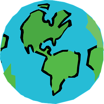 Stylized Vector Earth Graphic PNG image
