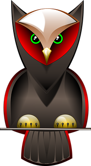 Stylized Vector Owl Illustration PNG image