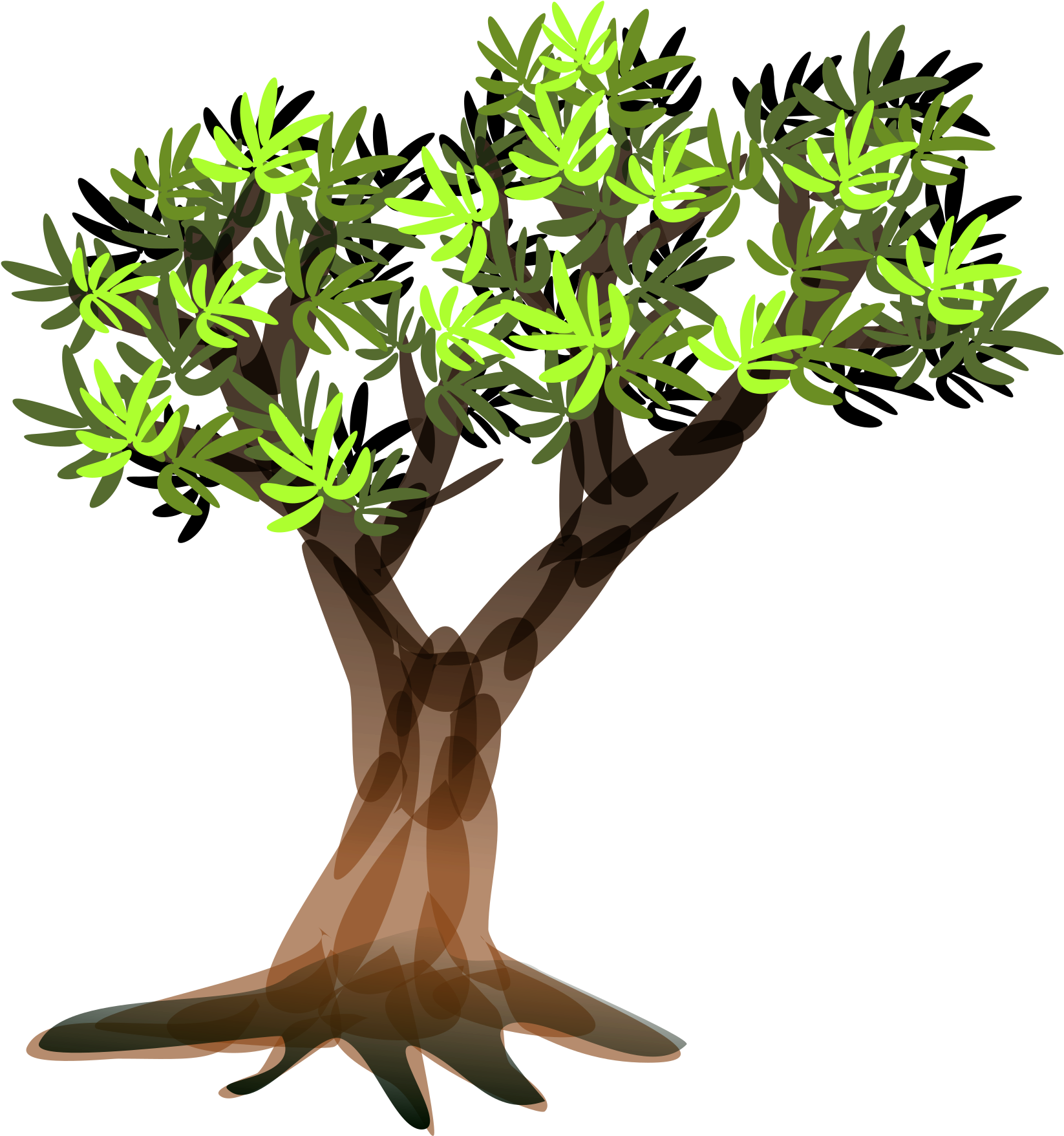 Stylized Vector Tree Illustration PNG image