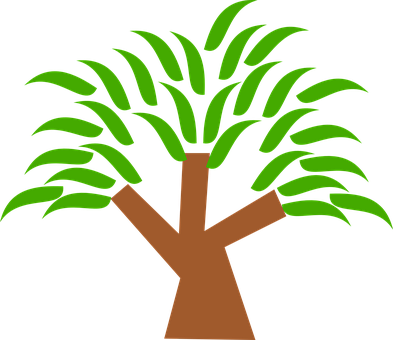 Stylized Vector Tree Illustration PNG image