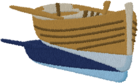 Stylized Viking Ship Illustration PNG image