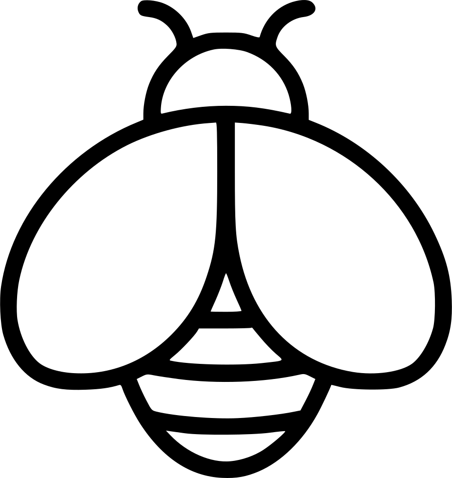 Stylized Wasp Icon Blackand White PNG image