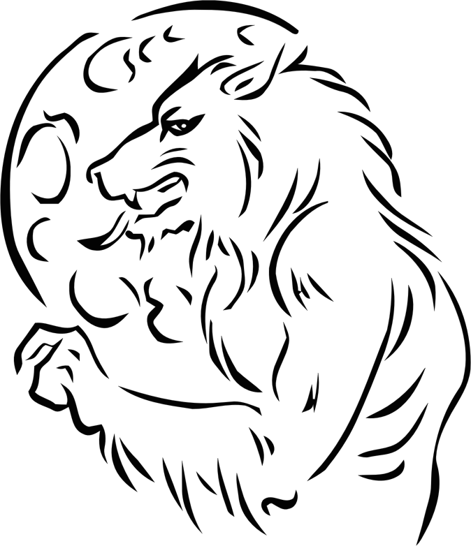 Stylized Werewolf Silhouette PNG image