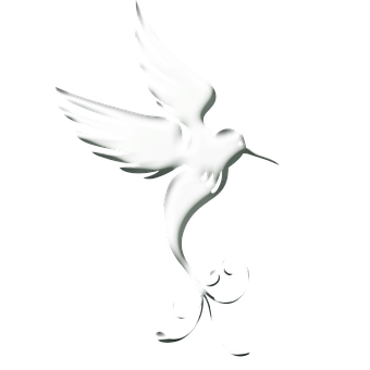 Stylized White Bird Artwork PNG image