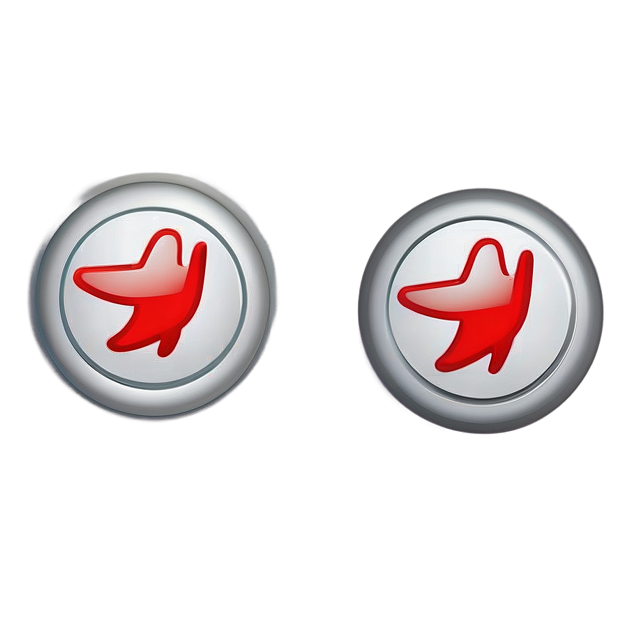 Stylized White Button Png 06272024 PNG image
