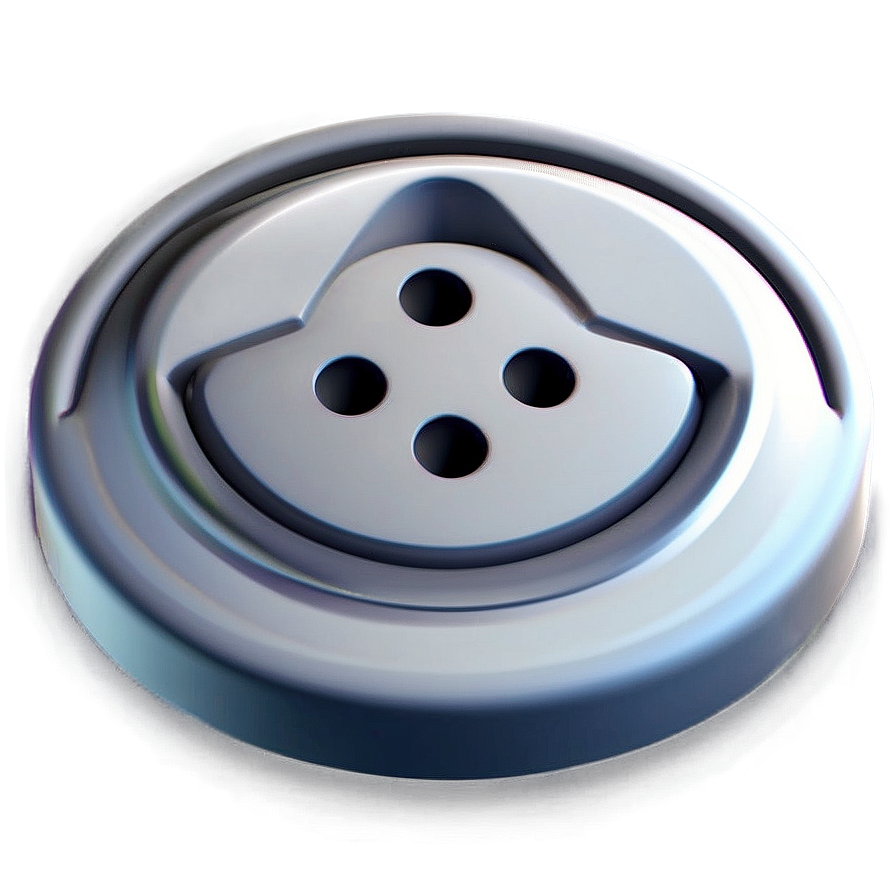 Stylized White Button Png Pqv28 PNG image