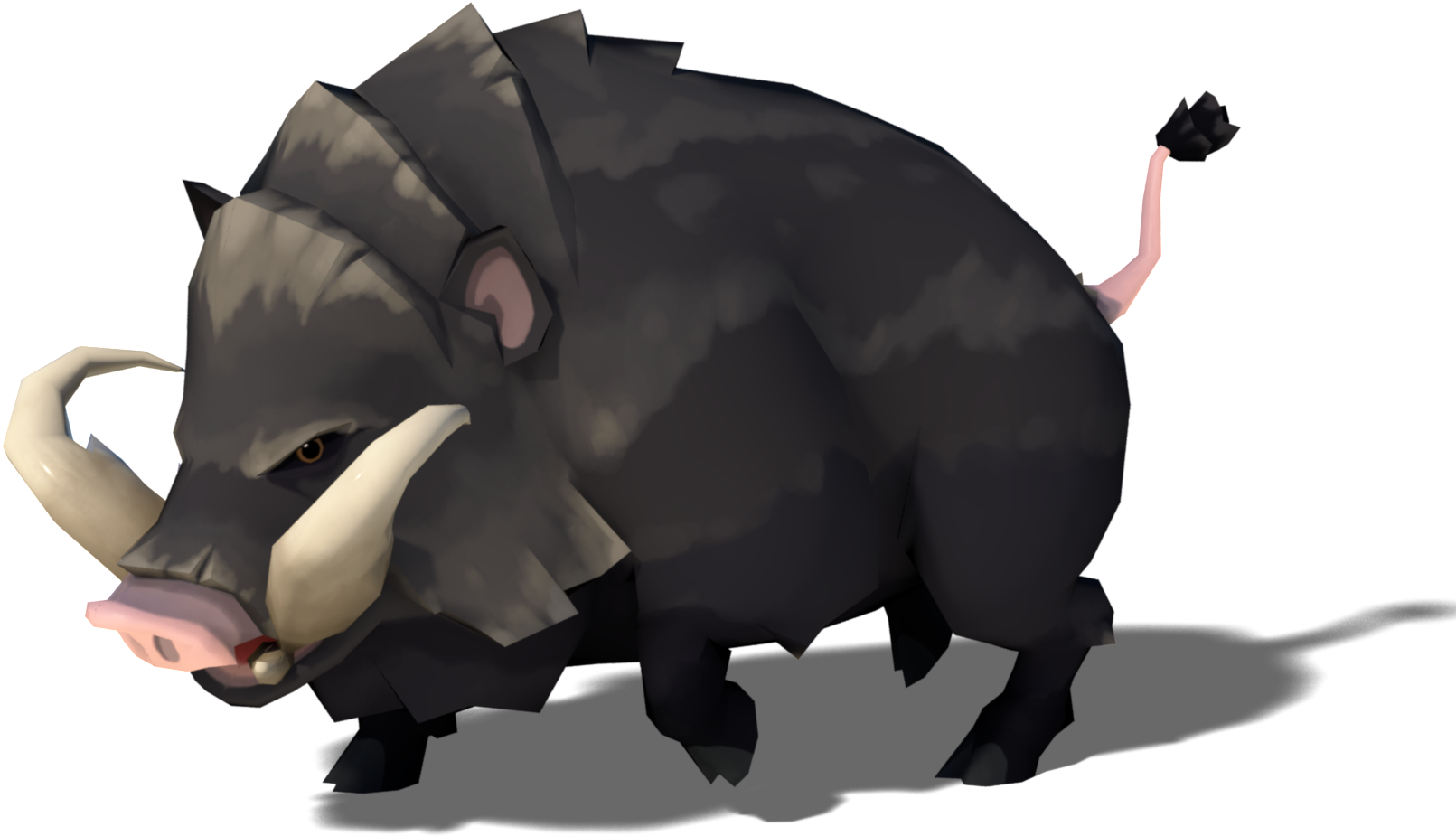 Stylized Wild Boar Illustration PNG image