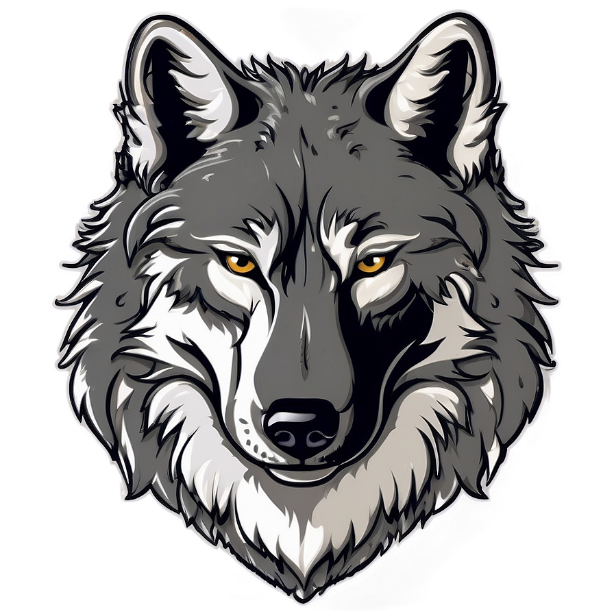 Stylized Wolf Face Logo Png Bax36 PNG image