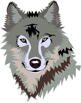 Stylized Wolf Graphic PNG image