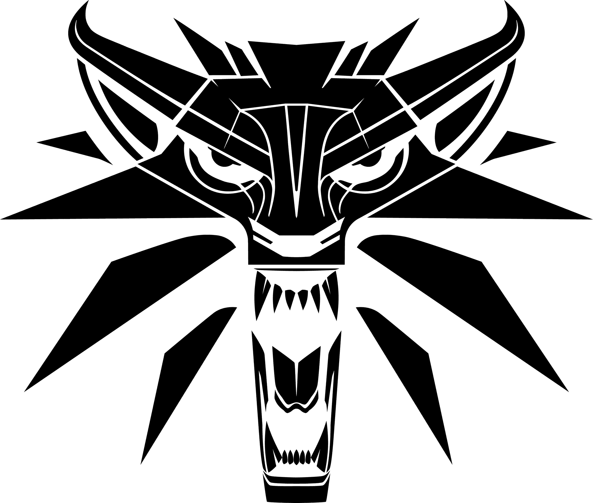 Stylized Wolf Logo Design PNG image