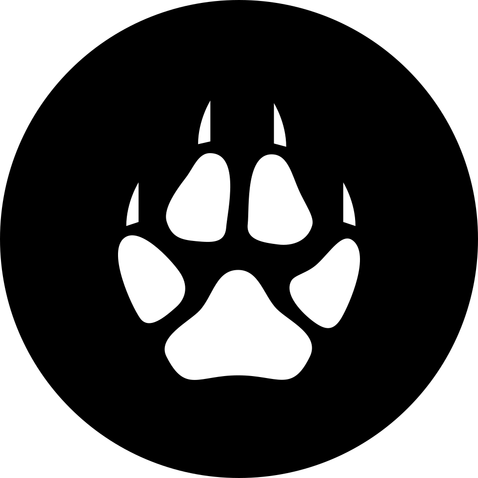 Stylized Wolf Paw Logo PNG image