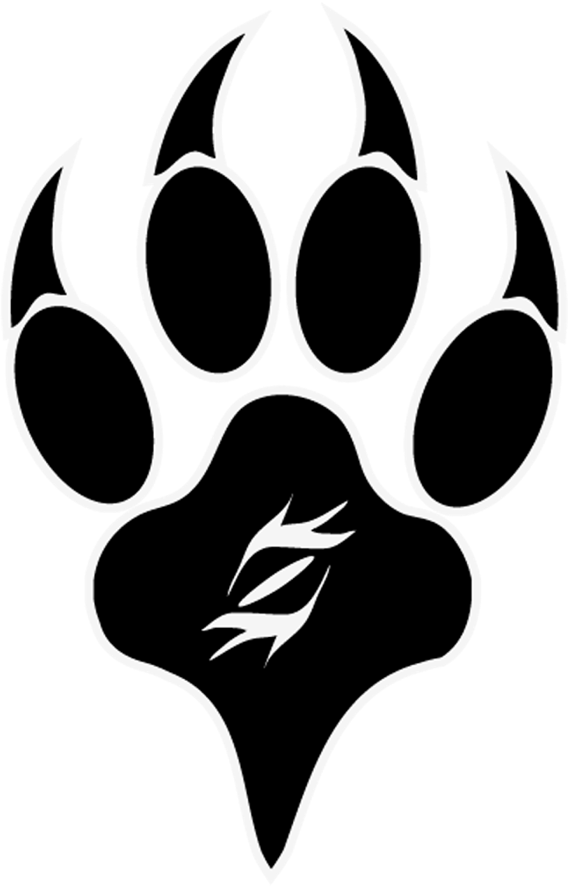 Stylized Wolf Paw Logo PNG image