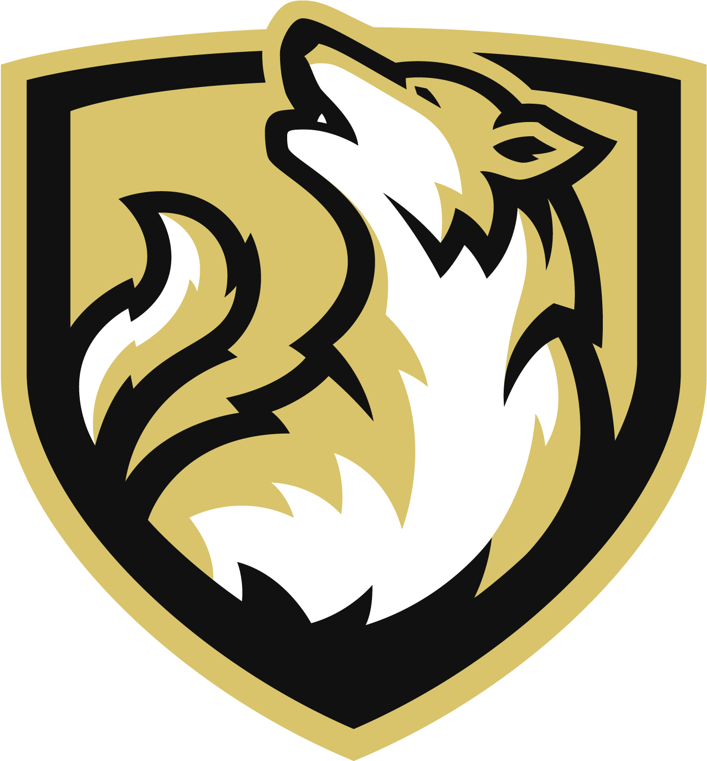 Stylized Wolf Shield Logo PNG image