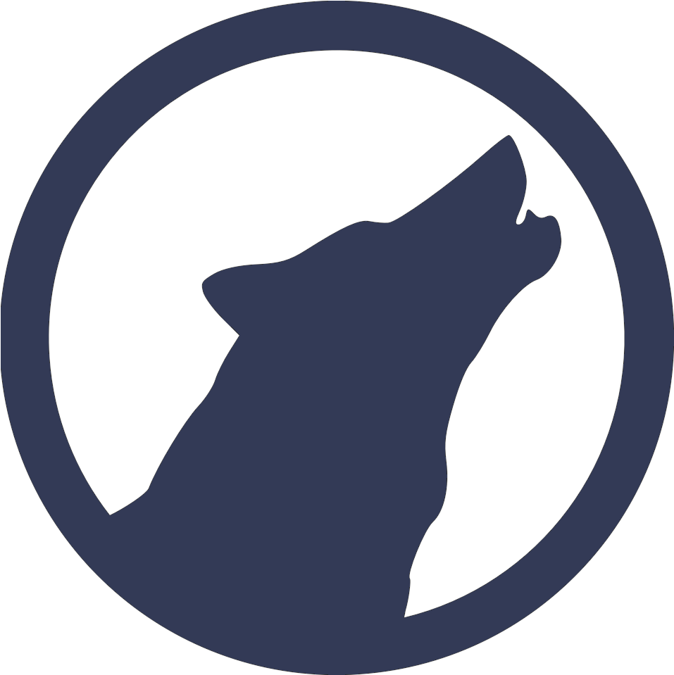Stylized Wolf Silhouette Logo PNG image