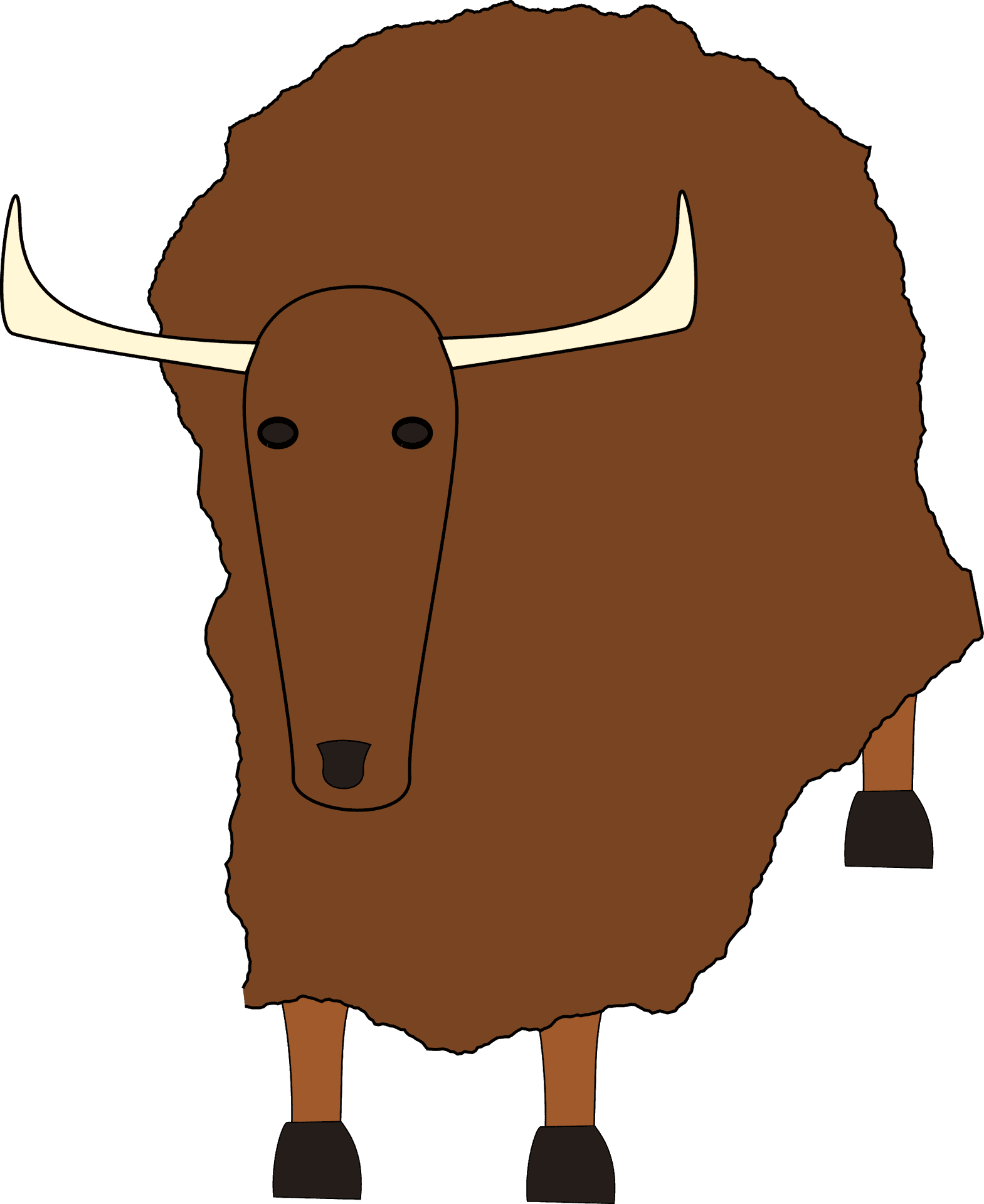 Stylized Yak Illustration.png PNG image