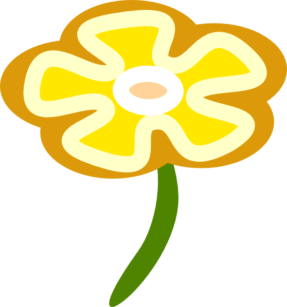 Stylized Yellow Flower Illustration.png PNG image