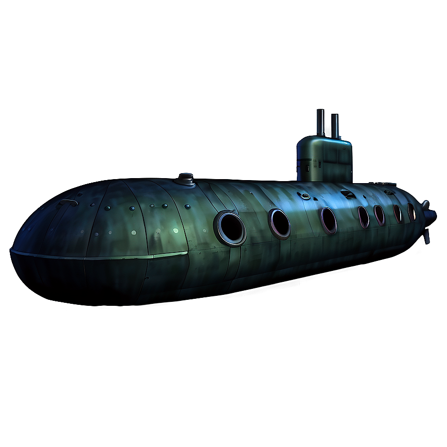 Submarine Illustration Png 05252024 PNG image