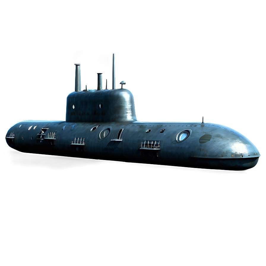 Submarine In Ocean Depth Png Gbh PNG image