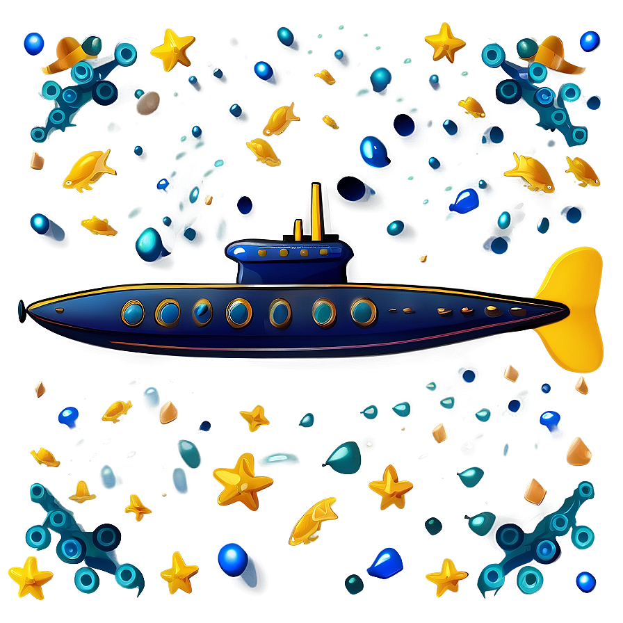 Submarine Underwater Scene Png Xsd12 PNG image