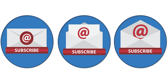 Subscribe Email Icon Set PNG image