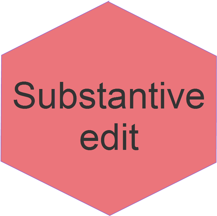 Substantive Edit Hexagon PNG image