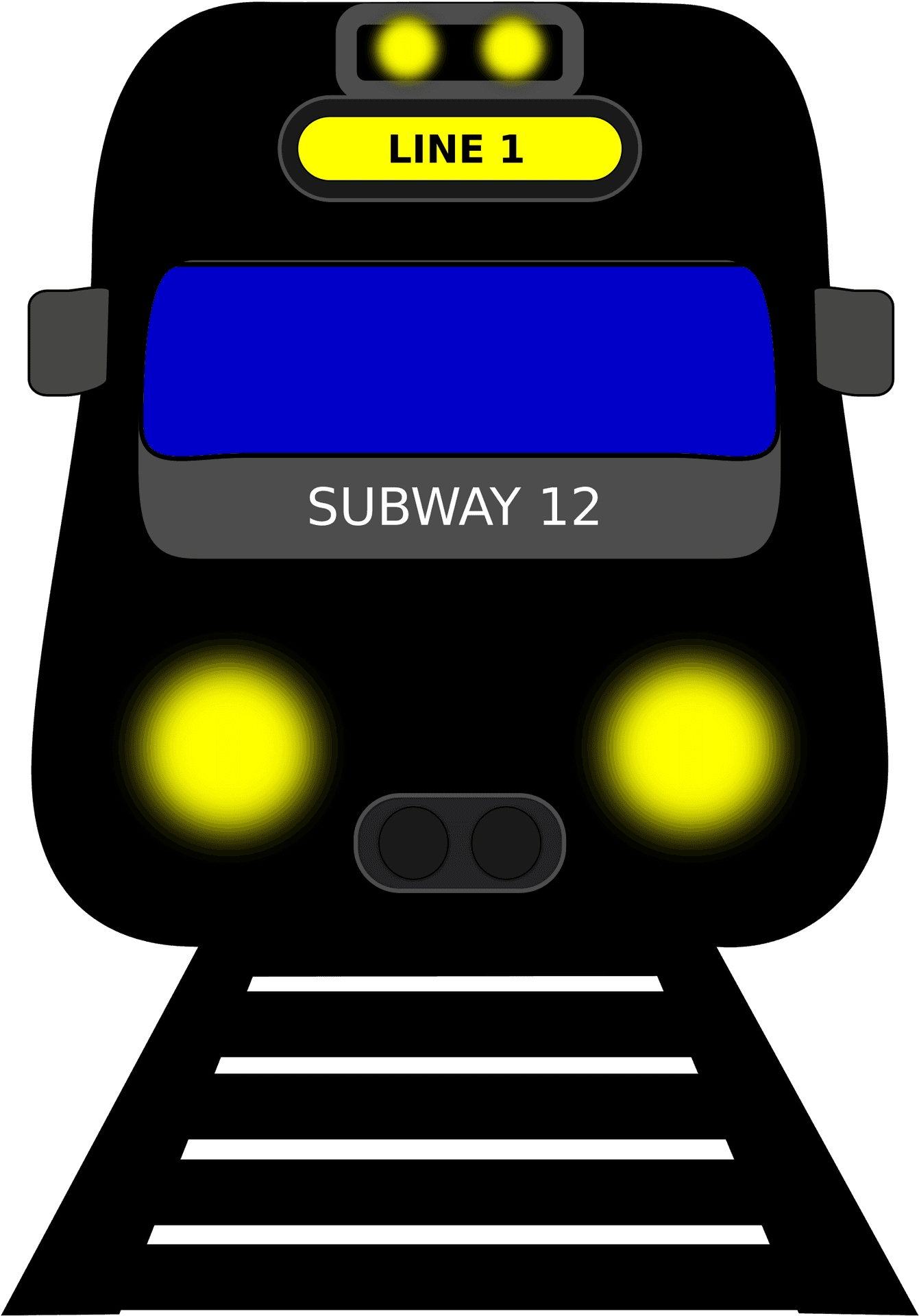 Subway Train Cartoon Front View PNG image