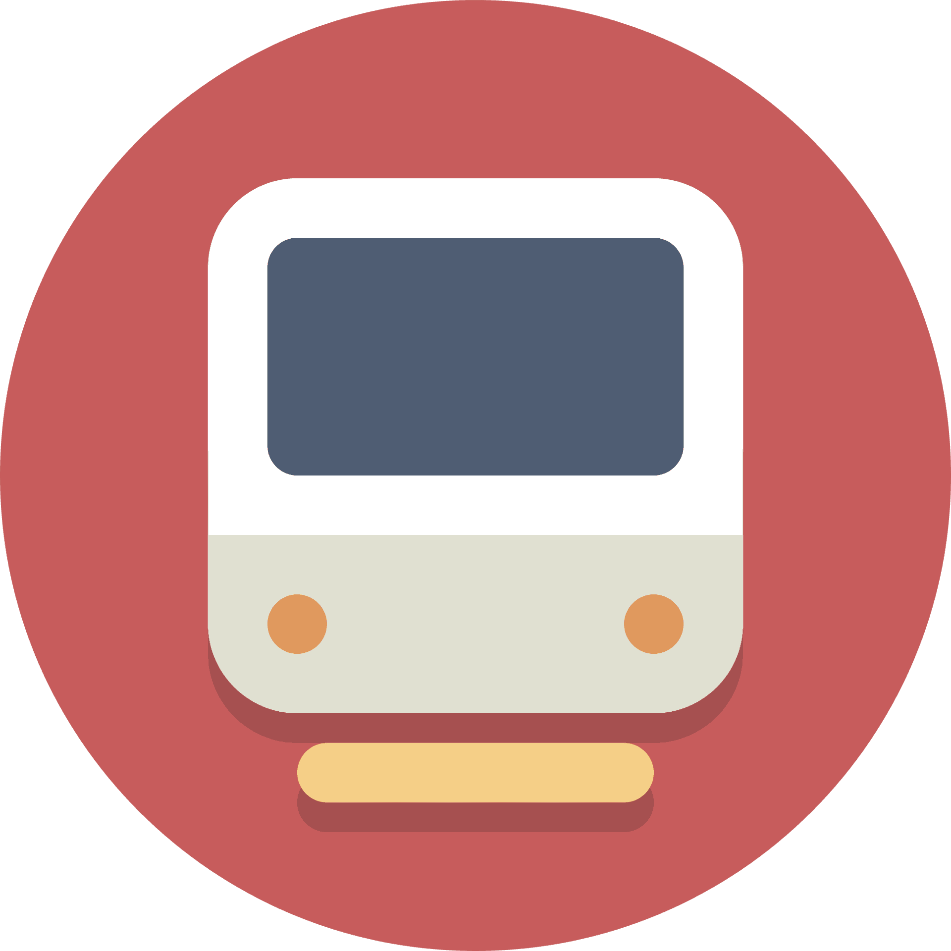 Subway Train Icon Graphic PNG image