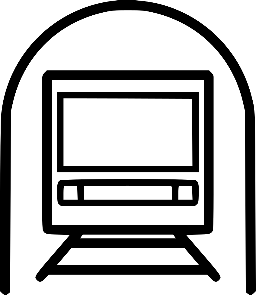 Subway Train Icon Outline PNG image