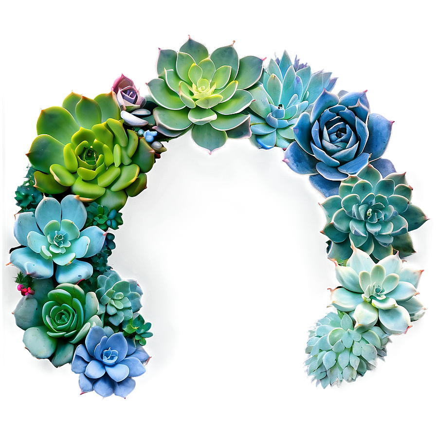 Succulent Garden Wreath Png 94 PNG image