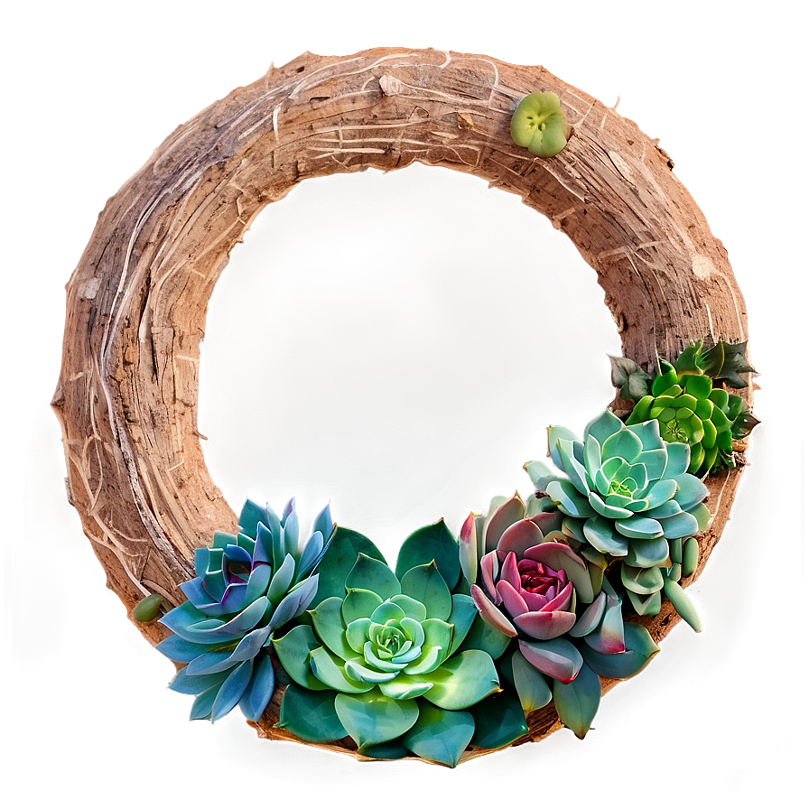 Succulent Wreath Png 05242024 PNG image