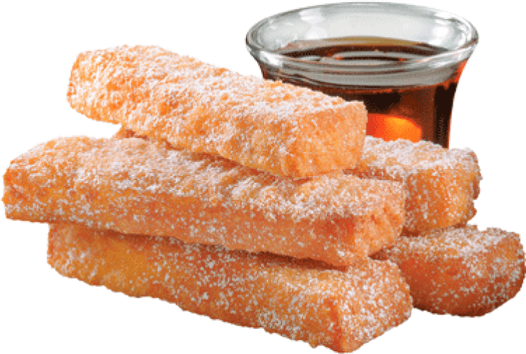 Sugar Coated Toast Sticks With Syrup PNG image