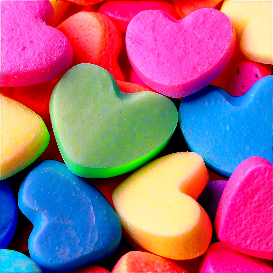 Sugar-free Candy Hearts Png 06212024 PNG image